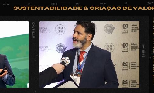 Julio Araujo concedendo entrevista sobre sustentabilidade e criação de valor
